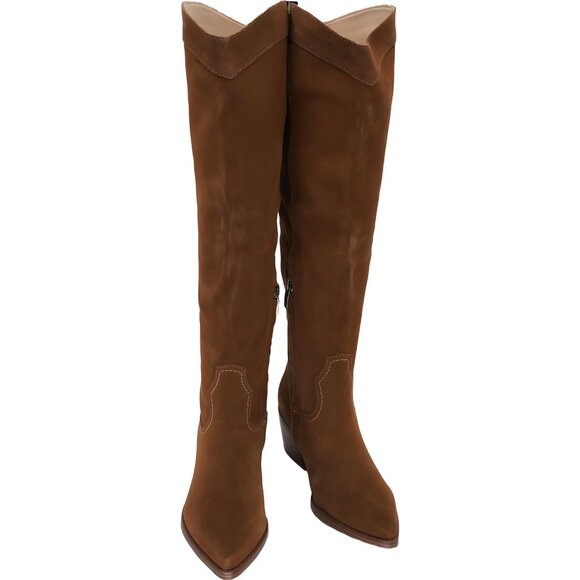 Nine West ORECE Knee-High Boots Cognac Women's US 5.5 - Picture 1 of 6